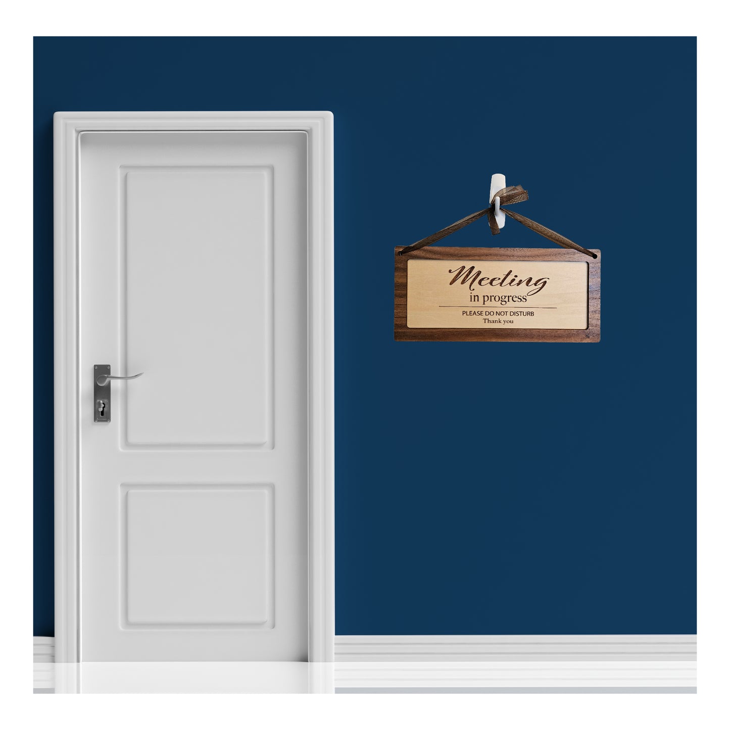 Sign, wood: "Meeting in Progress"