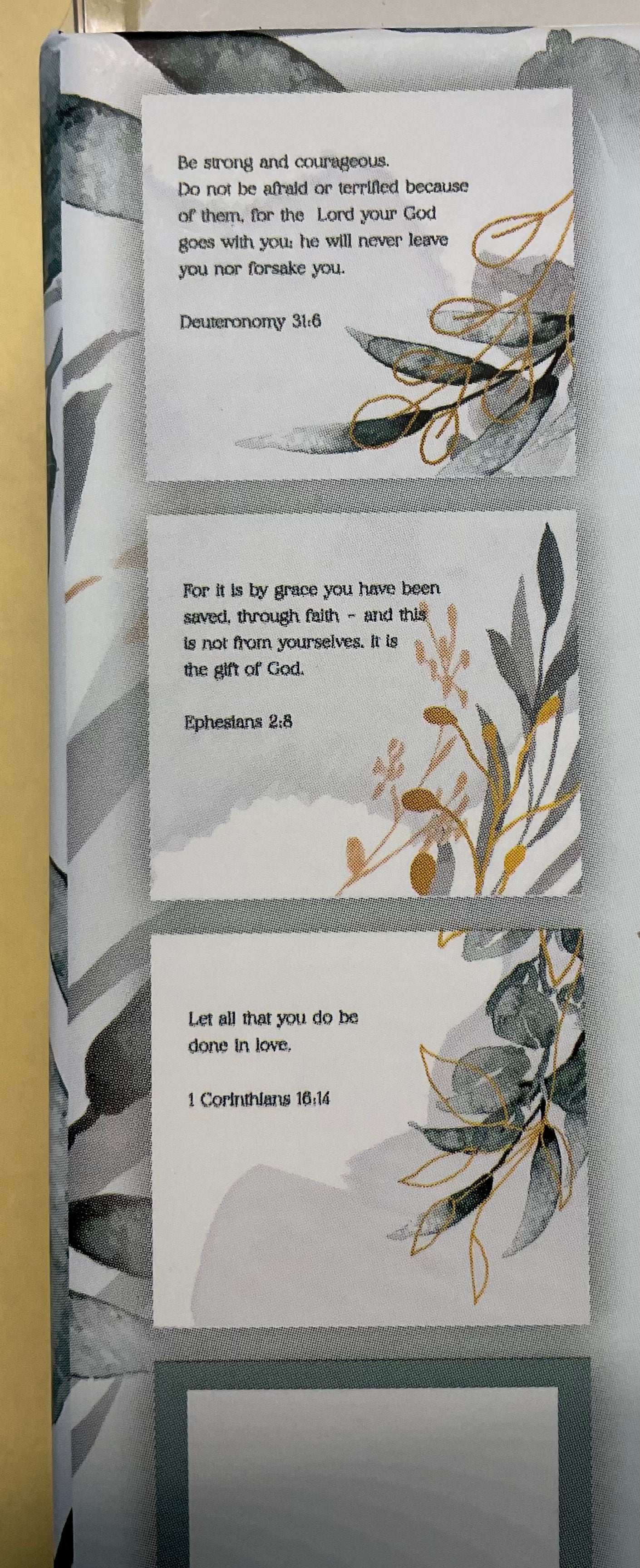 Prayer Cards, Green Aqua Botanicals: Hope Joy Love