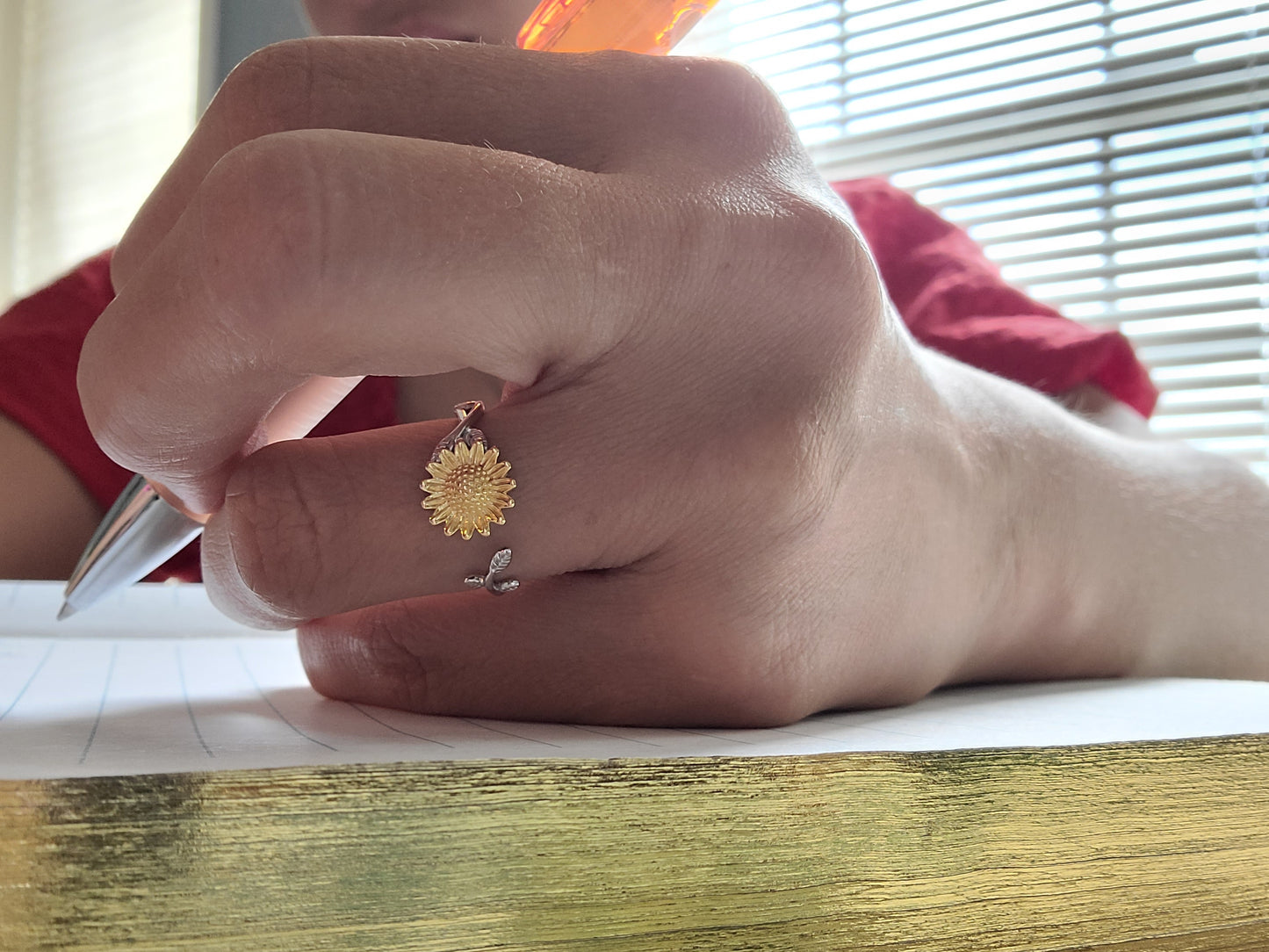 Sunflower Necklace & Ring Set