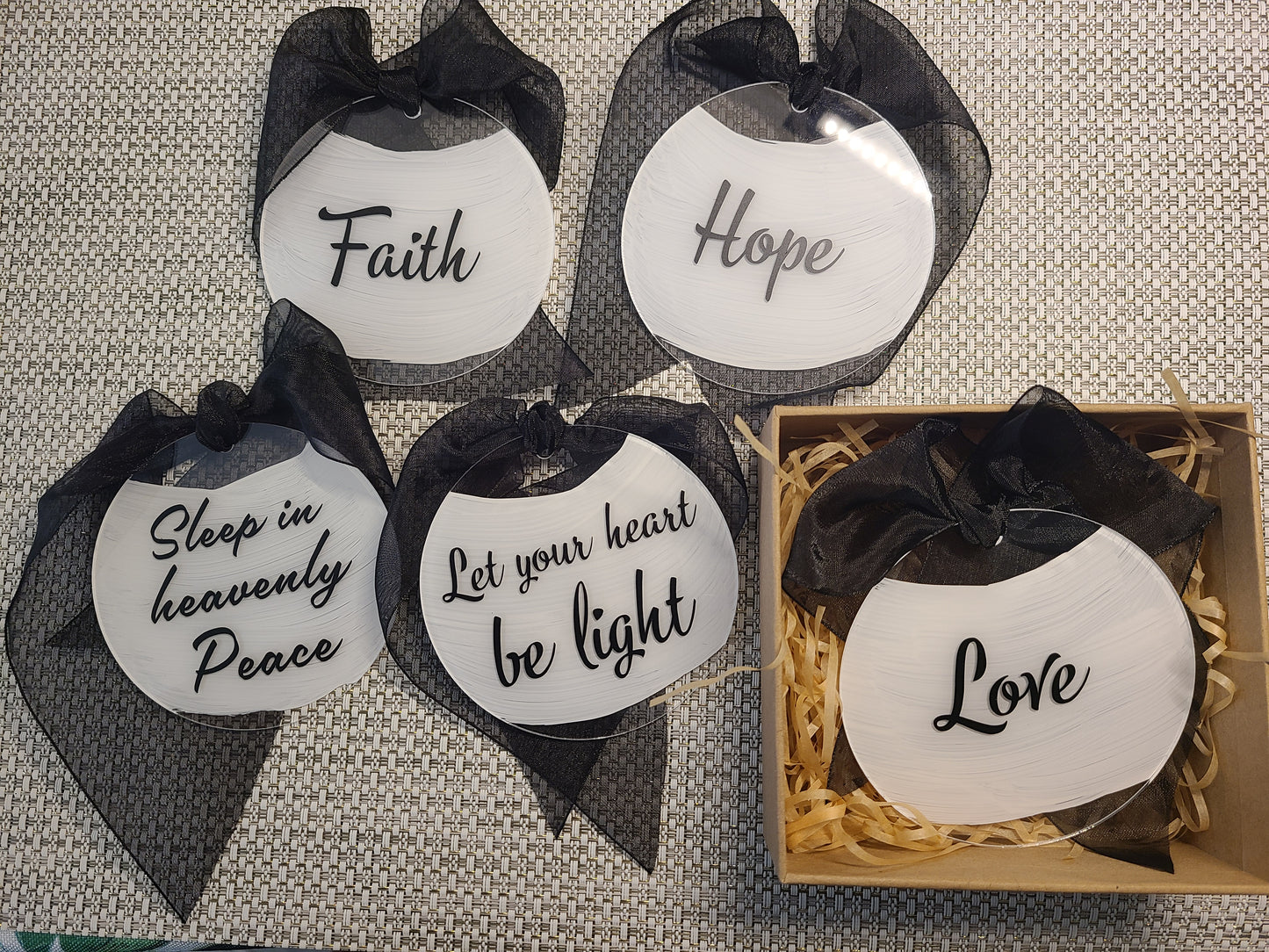 Acrylic ornaments, Custom
