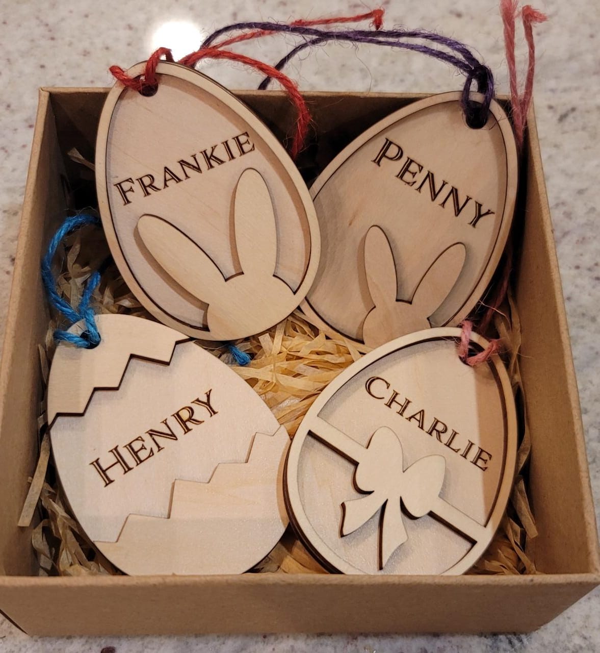 Easter ornaments, wood