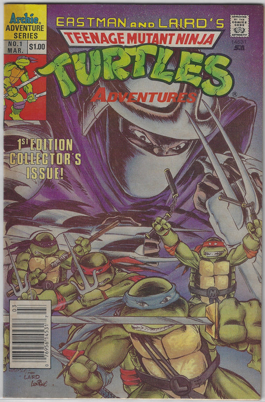 Comic Book: Teenage Mutant Ninja Turtles Adventures #1 (Newsstand)