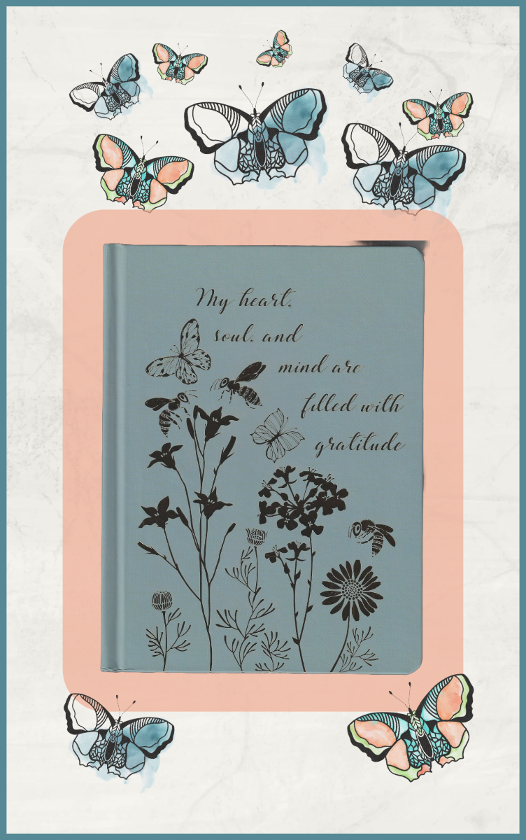 Notebook/Journal: Butterflies and Flowers