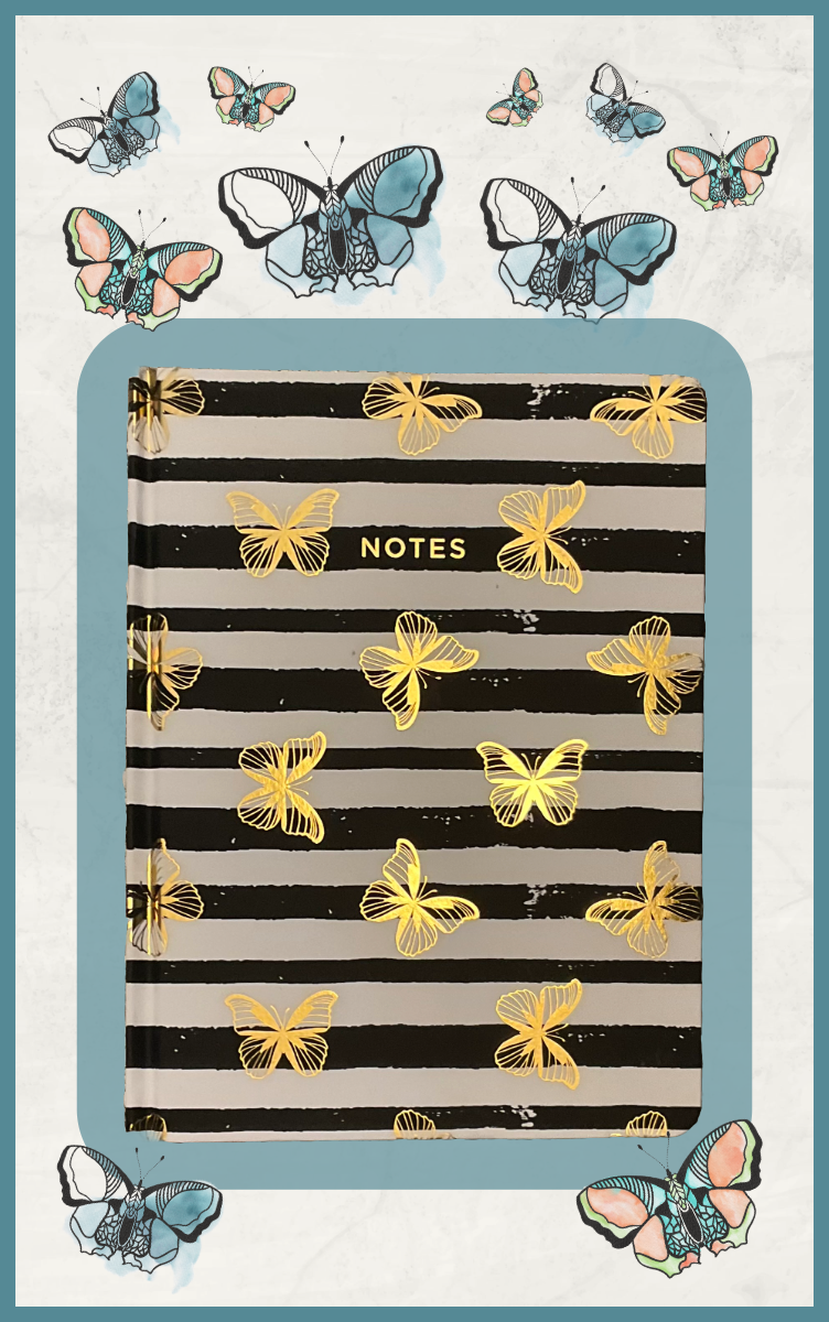 Notebook/Journal: Striped Butterfly