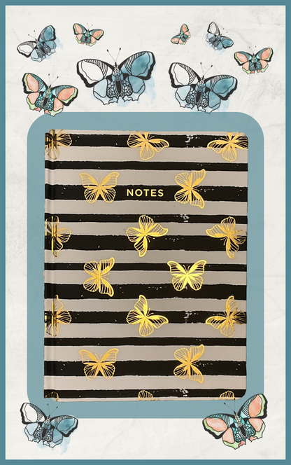 Notebook/Journal: Striped Butterfly