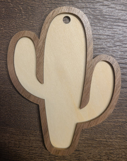 Cactus ornaments, wood