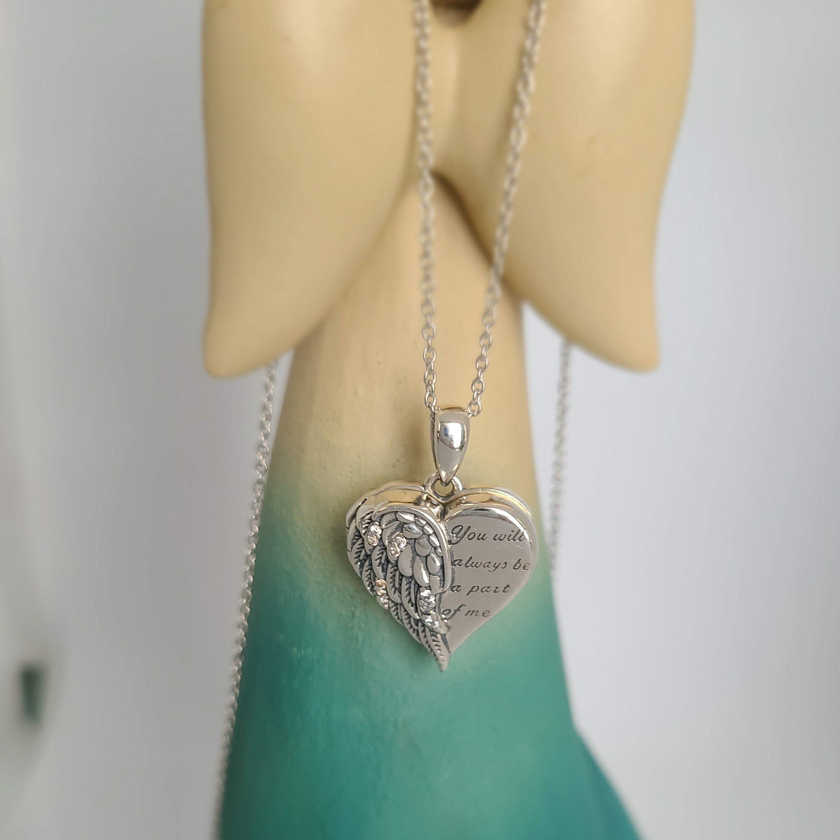 Jane Seymour Open Heart Angel Necklace | 3d-mon.com